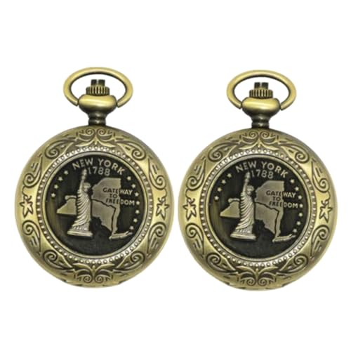 Brújula vintage de bolsillo con cadena Toddmomy, pack de 2 miniatura 1