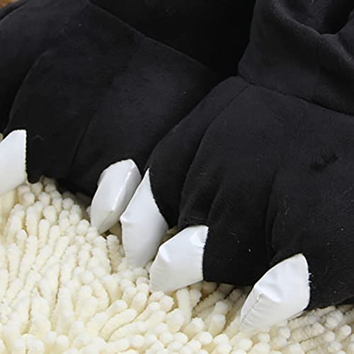 Animal paws plush cotton slippers men and women universal soft paws home cotton shoes3
