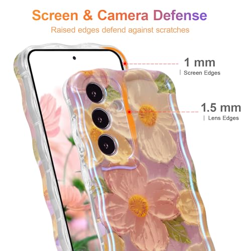 Coque Samsung S24 avec impression peinture à l'huile et reflets laser