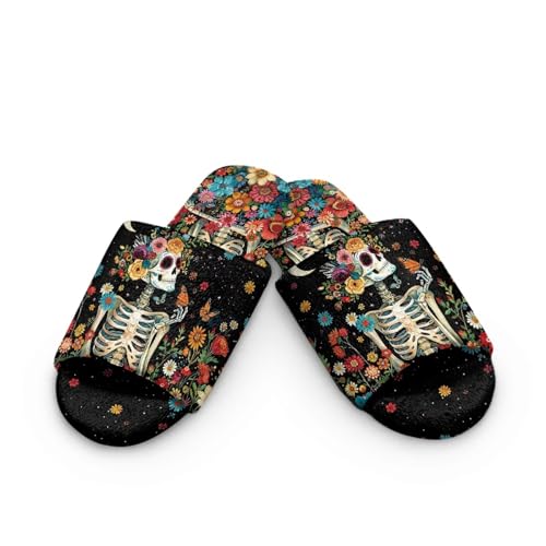 Wanyint Womens House Slippers Trendy Fuzzy Slides Quiet Sole Indoor Home Sandals Slippers Open Toe House Shoes for Women Men2