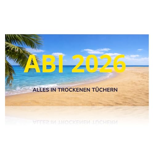 PIujsym ﻿Abi 2026 Handtuch 80x160cm – Mikrofaser Strandtuch als Abitur 2026 Geschenke – Alles in trockenen T� ...