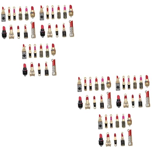 Operitacx 2 Juegos Colgante De Lápiz Labial Juguetes Para Rechinar Los Gira Paquete Brazalete Pulseira Partes Del Pendiente Barra De Labios Para Hacer Joyas Aleación 33 Uds * 2