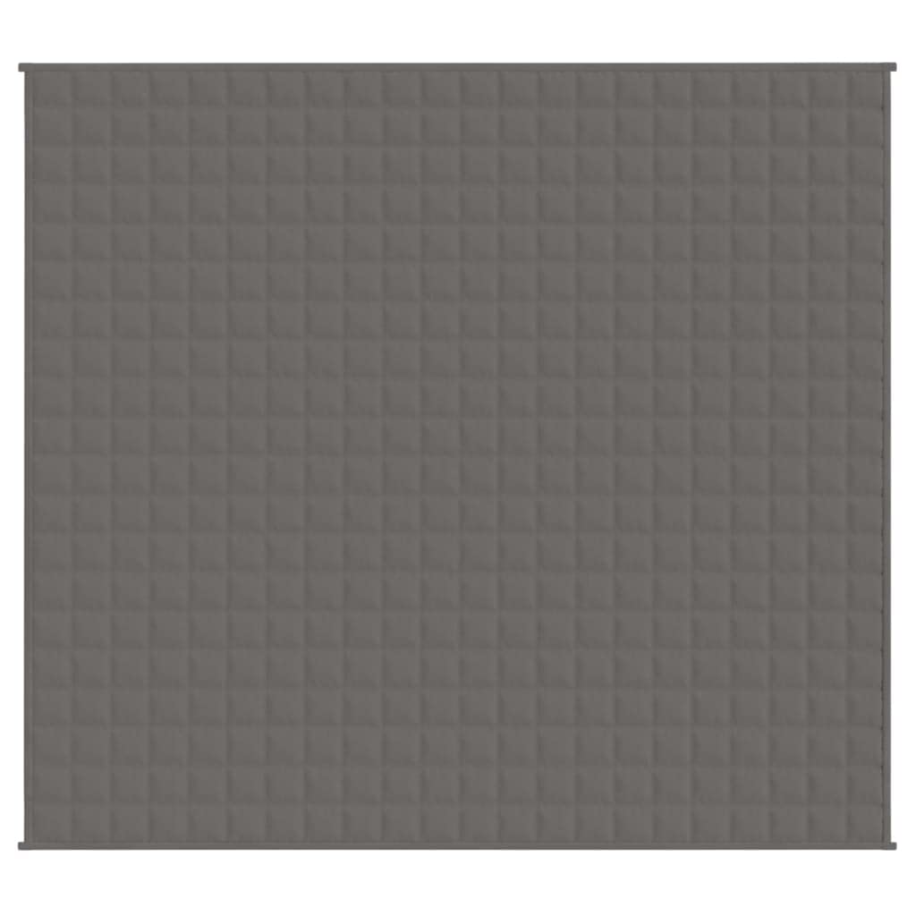 Manta ponderada gris 200 x 230 cm 9 kg Tejido-Classic Manta ponderada - Manta antiestrés - Manta pesada para un sueño profundo y un mejor descanso - Manta de algodón ponderada 100% - Weig