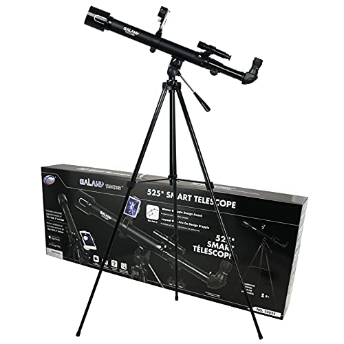 IDS Home Eastcolight - Telescopio de astronomía para principiantes, 525 de potencia, 50 mm, gran angular HD, con trípode de aluminio, color negro Cover