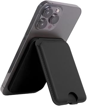 Apple iPhone  in Magsafe Deri C zdan Kartl k Mf  Lisans Apple Find My  zellikli Takip Edilebilir - Vantablack Siyah