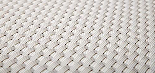 EXCOLO Rattan Balkon-Sichtschutz 90cm Höhe, 100% Blickdicht, ca. 4mm dick in weiß, Weiss, hellweiß Sichtschutz Sichtblende Balkonverkleidung Windschutz Wetterschutz Balkonbespannung Blickdicht