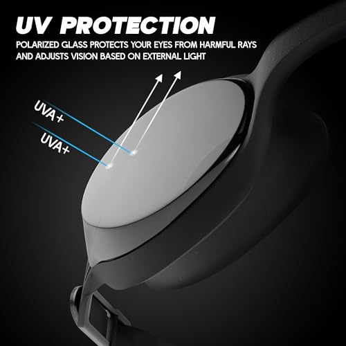 Image of KONEX Eco Swimming Goggles | Adults | Polarised UV Lens | Black