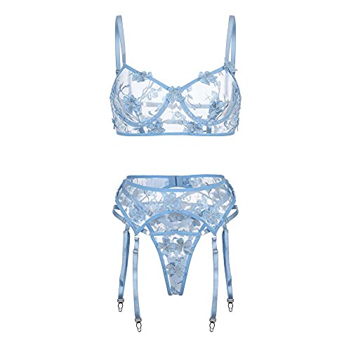 Ensembles de pyjama femme pour soirée romantique en lingerie fine et dentelle florale
