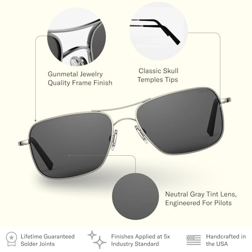Randolph Eyewear Archer Aviator Sunglasses for Men & Women – Non-Polarized & Polarized Lenses UV Protection Sunglasses4