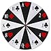speecheese Spielkarten Wanduhr aus Glas Uhr mit Kartenspiel Herz Pik Karo Kreuz Karten als Deko f&uuml;r Liebhaber von Poker oder den Pokerkeller