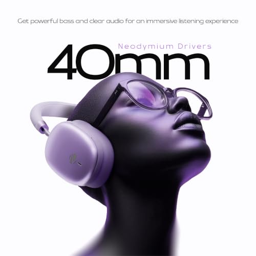 Image of Zebronics Silencio 200T Wireless Headphones, Hybrid ANC 48dB, Upto 100Hrs Playback, 40mm Drivers, Dual Mic ENC, BT v6.0, Gaming Mode, Dual Pairing, Touch Controls, App Support, AUX (Purple)