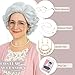 Bettecos Old Lady Wig Costume Set for Women Short Curly Grandma Wig and Glasses Silver White Granny Wigs for Old Woman Cosplay Halloween Party (Silver White/Old Lady)
