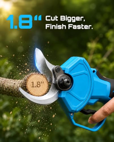 Image of SEESII Electric Pruning Shears, 1.8 inch Cut Cordless Pruner, 2x4.0Ah Batteries