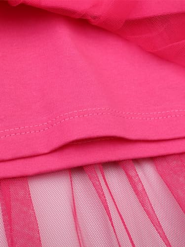 Image of HILEELANG Little Girl Short Sleeve Dress Easter Cotton Casual Applique Tunic Shirt Dresses