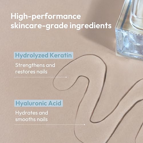 Image of Kerasal Strengthen & Restore Base Coat- Stronger, Smoother Nails, 0.5 fl oz | Strengthening Base coat with Hydrolyzed Keratin & Hyaluronic Acid helps nails look smoother, feel stronger and protected.