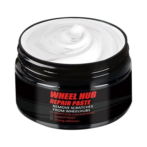 Kit de Reparación para Rayas de Llantas | 50g Crema Pulidora para Llantas | Producto de Eliminación de Microarañazos con Esponja | para Camiones Vehículos Autocaravanas Detalle Automotriz Motocicletas