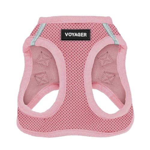 Voyager Step-in Air Dog Vest Harness - Pink, Small | 14.5-16" in Chest, Reflective Bands, All Weather Breathable Air Mesh, Cats Compatible, Lightweight, Fast Drying