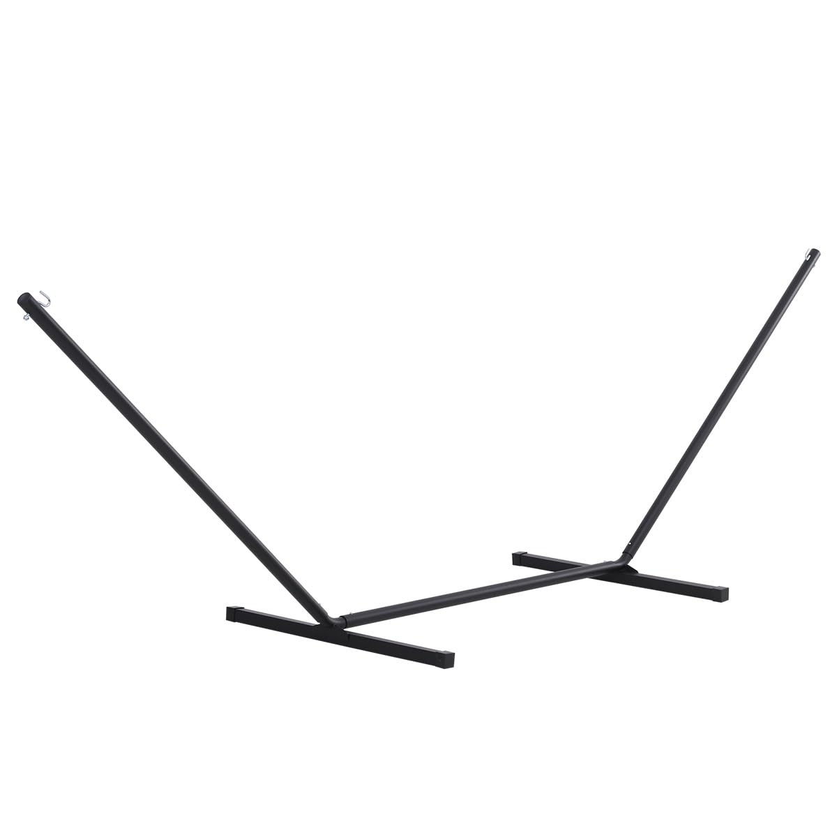 Outsunny Soporte para Hamaca de Metal Estructura para Hamaca Carga 120 kg para Jardín Terraza Patio 360x92x112 cm Negro