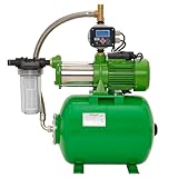 CHM GmbH® Hauswasserwerk 24 L, 6,5 Bar, 10.000 L/h einstellbare Pumpensteuerung/Trockenlaufschutz Kreiselpumpe Edelstahl