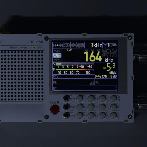 Radio portátil de banda completa Eujgoov DP-666 blanco miniatura 3