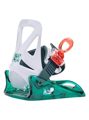 Burton Kids' Mini Grom Disc Snowboard Bindings, Green/Multi, S