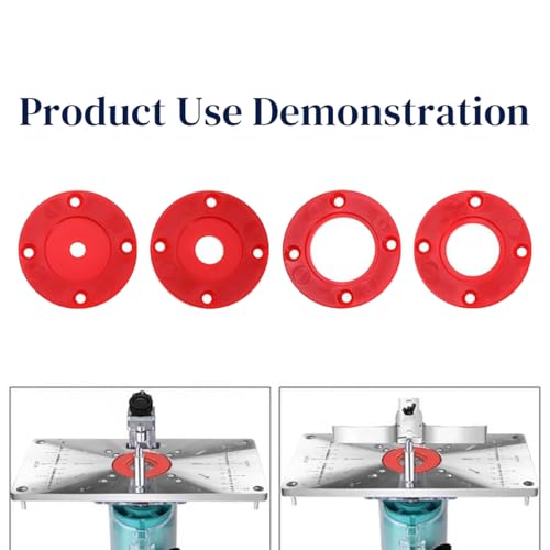 Image of Serplex Router Table Insert Plate Carpenter Tools, Aluminum Router Plate for Woodworking Table Top Insert Mounting Plate Wood Tools Trimming Milling Machine with Accessories