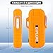 LcFun Arc Plasma Waterproof Lighter Electric Windproof Lighter USB Type C Rechargeable Flameless Cool Lighters with Flashlight for Camping, Survival,Outdoor Adventure, Tactical (Orange)