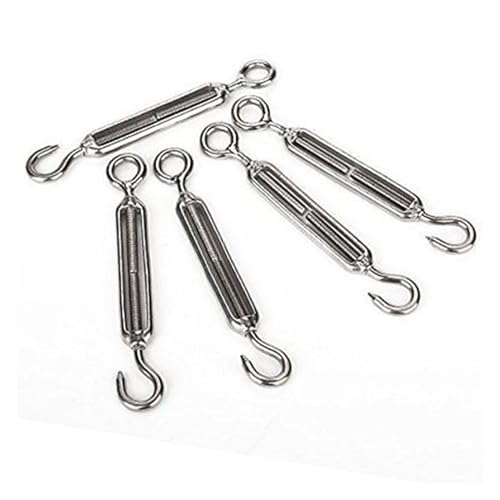 BREAKA 5PCS Wire Rope Cable M5 Hook & Eye Turnbuckle Stainless Steel 304 miniatura 3