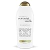OGX Nourishing + Coconut Milk Moisturizing Shampoo for Strong & Healthy Hair, with Coconut Milk, Coconut Oil & Egg White Protein, Paraben-Free, Sulfate-Free Surfactants, 25.4 fl oz