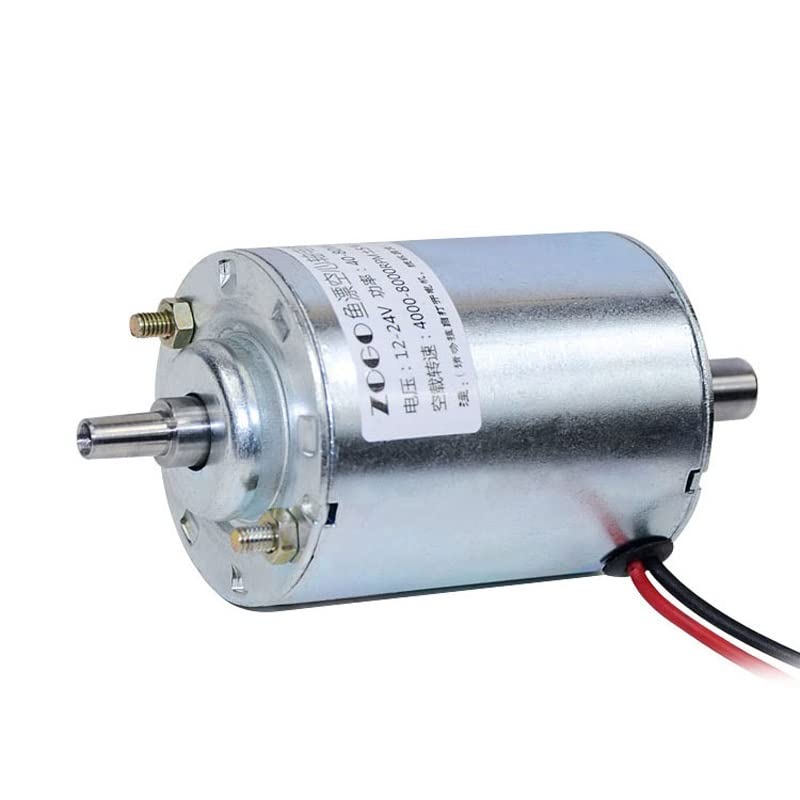 Moteur meulage double arbre creux 4mm 10mm DC 12V 24V 80W 8000RPM B10