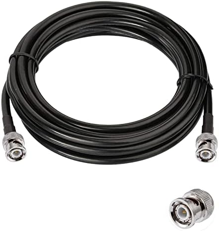 Vecys BNC Male to BNC Male Cable 50ohm BNC Male to Male RG58 RF Coaxial Pigtail Jumper Cable 6.5ft/2m for RF Antennas Ham Radio Handheld