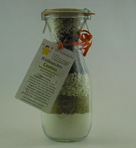Weihnachts-Cookies Backmischung Inhalt 400g in dekorativer Weckflasche ideal als Geschenk Cover