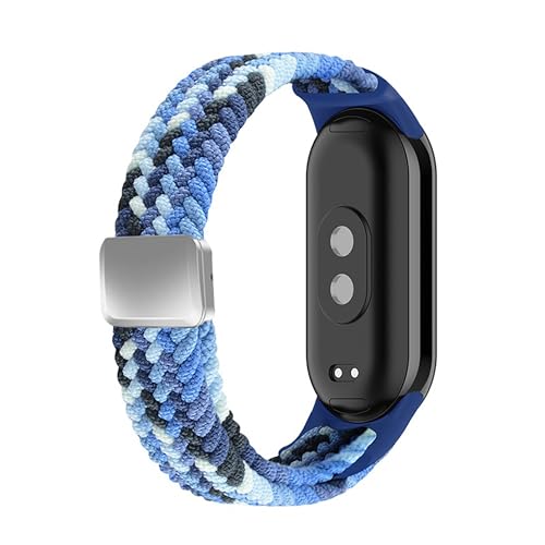 xhKJO Pulseras de Repuesto para Xiaomi Mi Band 10 9 8 Correas para Relojes,Bandas Correas Nylon Reloj Bracelet Brazalete Strap Pulseras Watchband para Xiaomi Mi Band 10 9 8 Accesorios (azul claro 1)