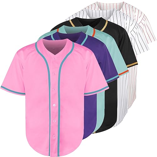 T-shirt baseball boutonné rose uni : finis les hauts streetwear amorphes optez pour le style S