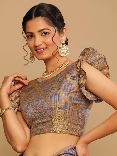Image of SIRIL Women's Cotton Silk Jacquard Boarder Saree With Unstitched Blouse Piece