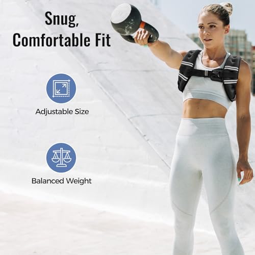 Weighted Vest for Women & Men with Reflective Stripe and Adjustable Buckle, Comfortable & Durable Rucking Vest for Walking, Running & Strength... - Image 3