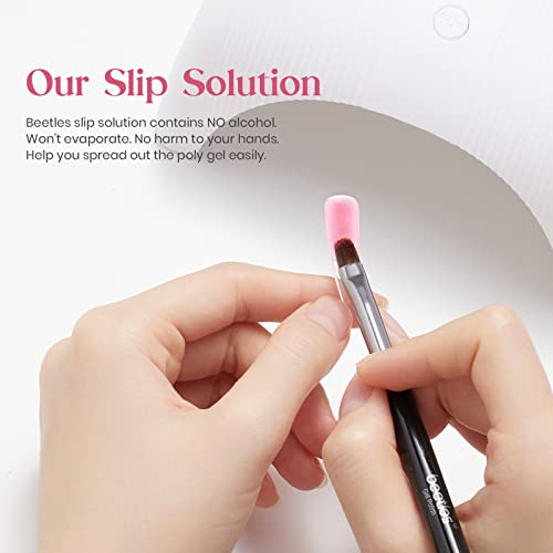 Beetles Poly Extension Gel Nail Kit , 30G Clear/White/Pink Nail Extension Gel With 36W Nail Lamp Slip Solution Rhinestones Glue Gel With Nail Art Accessories Decoration Manicure Beginner Starter Kit #TOP5