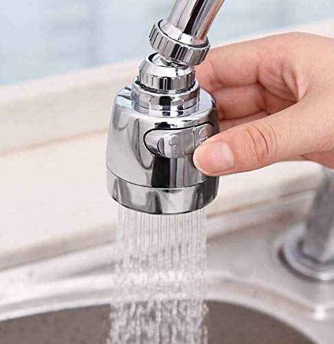 Image of Naidev Kitchen Faucet Head, Splash-Proof Head, pressurized Bubbler, Shower Head, Sprinkler, Two-Speed Rotation Bathroom Kitchen Sink Spray Tap Attachment (Short)