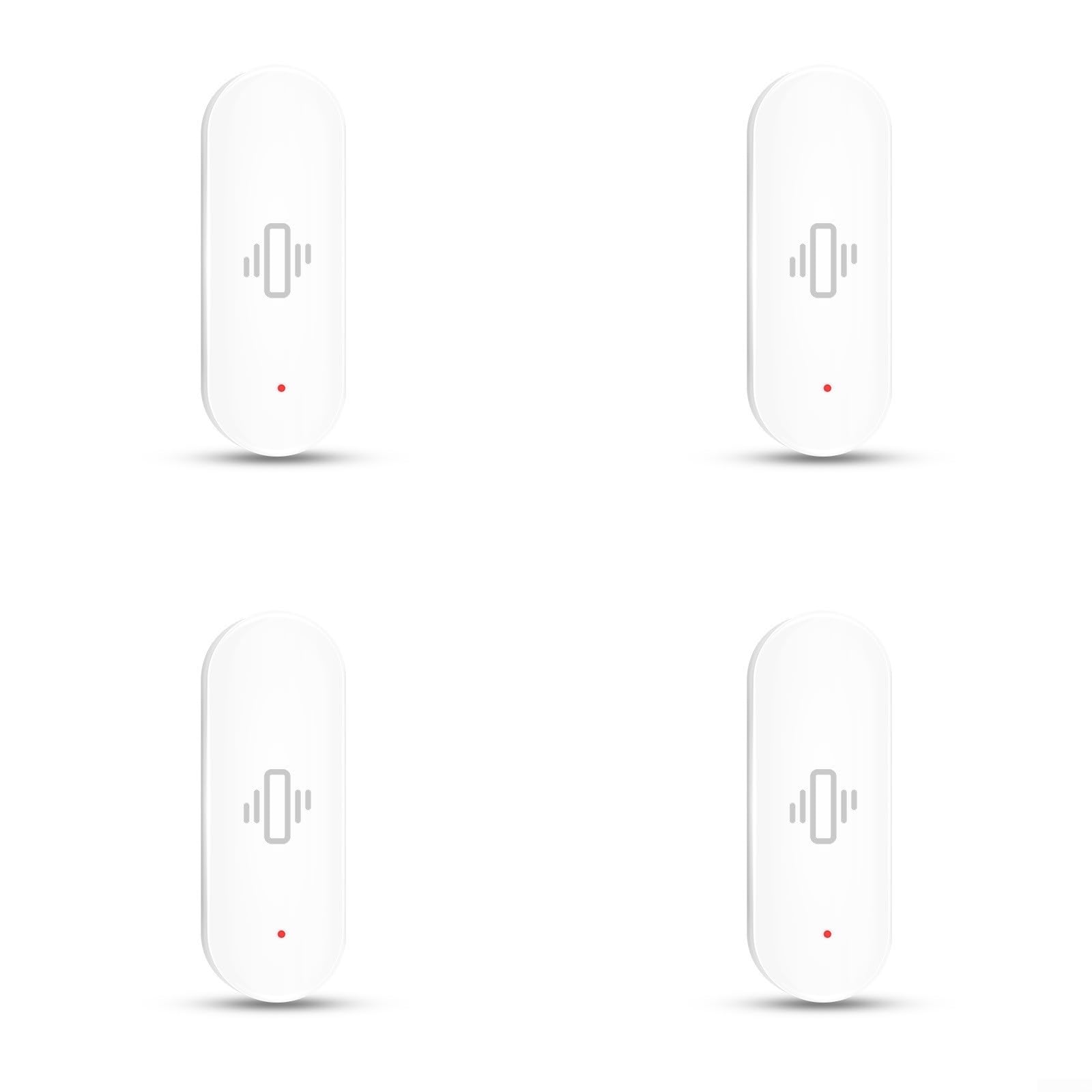 Capteur de Vibration WiFi, Capteur de Boîte aux Lettres, Alarme Détecteur de Mouvement, Mini Détecteur de Bris de Verre Sans Fil Pour Systèmes et Maisons Intelligentes, Alertes en Temps Réel Via APP