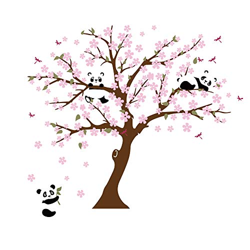 Runtoo Panda Vinilo Decorativo Flores de Cerezo miniatura 4
