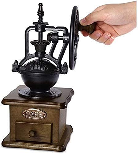 Kaffeemühle, Grat Kaffeemühle Retro-Stil Holz Kaffeebohnenmühle Mahlen Riesenrad Design Hand Kaffee Vintage Maker Küchengeräte