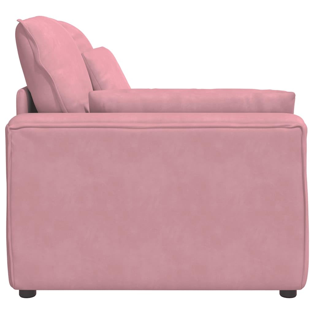 Generisch Divano componibile con braccioli, cuscino rosa, 100 cm, velluto