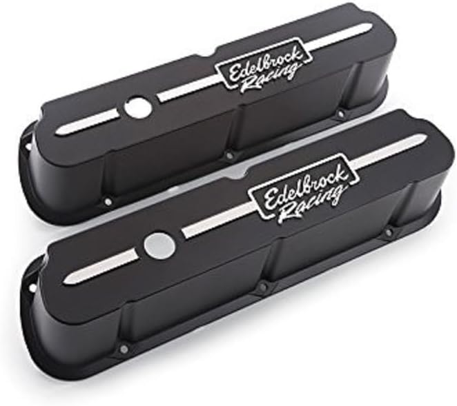 Edelbrock 41653 Valve Cover Kit (Race Series SBF Tall Black)