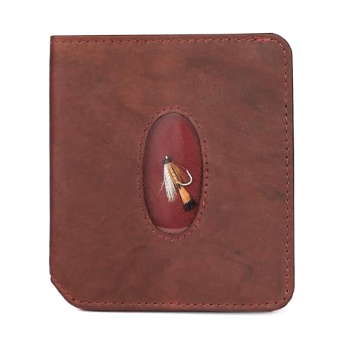 Image of ROGUE WALLET Angler Front Pocket Wallet for Men - Slim, Compact Leather Card Holder with ID Window - Minimalist Front-Pocket Wallet for Cash, Cards & Travel Essentials (Burgundy)