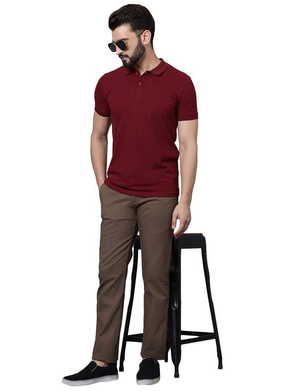 Image of Cantabil Black Solid Non Pleated Regular Fit Mid Rise Formal Trouser for Men | Formal Pants for Men | Formal Wear Regular Fit Trouser for Men (P MTRC00086)