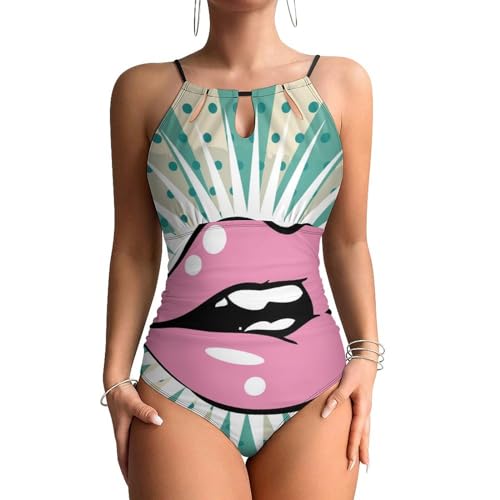 Maillots de bain une pièce femme rose à effet gainant contrôle du ventre pour la plage
