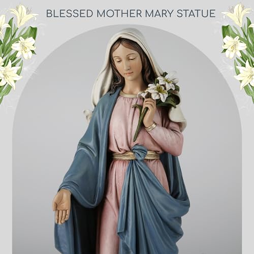 Blessed Mother Statue - Elegant Home Decor for Devotees and Art Lovers
| Blessed Mother Statue - 14 Inch Hand Painted Madonna Ideal Home Decor
| Blessed Mother Statue - Renaissance Collection Virgin Mary Holding Lilies Perfect Prayer Companion