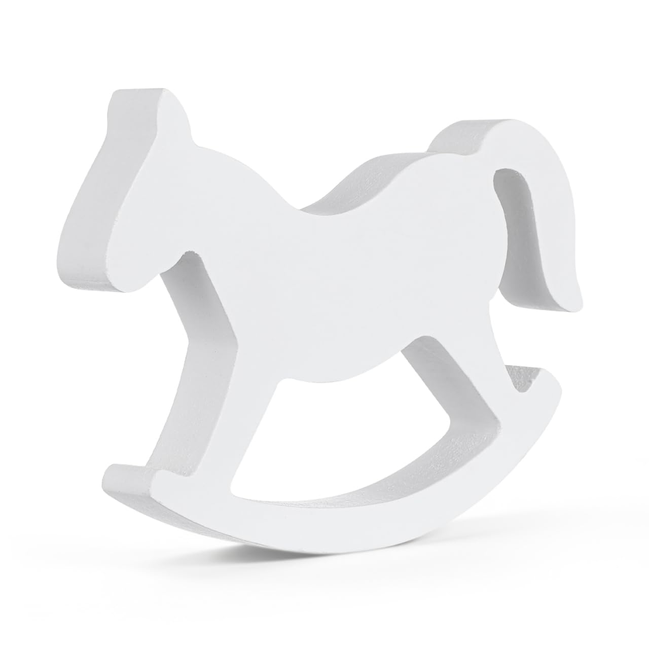 ULTNICE Small Wooden Rocking Horse Kids Toys - White