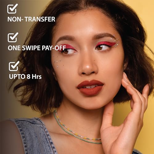 Image of Blue Heaven Non Transfer Matte Lip Color, Long Lasting upto 8 hrs, Light Weight & Smudge Proof, Non Transfer Liquid Lipsticks for Women, 501, 2.8ml