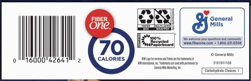 Fiber One DCS-3637 70 Calorie Brownies, Chocolate Chip Cookie, Snack Bars thumb #10